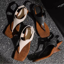 Load image into Gallery viewer, ALIA #2 Women&#39;s Sandals feature a Square Toe, Heterotypic Heel, and Buckle Strap