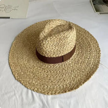 Load image into Gallery viewer, TRIXI Expertly Crafted Summer Hat with a Wide Brim and Made with Raffia