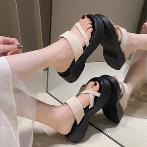 THEA #2 Women's Platform Wedges Slip-on Sandals