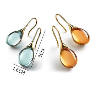 CASSANDRA Luxury Style Earrings with Faux Cat's Eye Stones