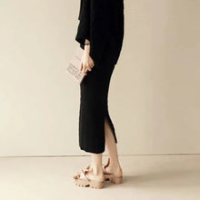Cargar imagen en el visor de la galería, CARLIE Elegant Slim Two Pieces High Waist SweaterMeium Long Dress