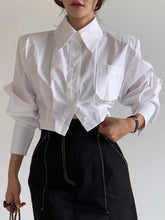 Cargar imagen en el visor de la galería, TONY Buckle Shirt with Long Sleeves and Single-Breasted Closure