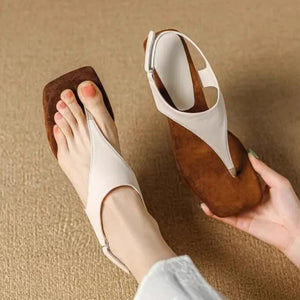 ALIA #2 Women's Sandals feature a Square Toe, Heterotypic Heel, and Buckle Strap