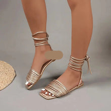 Laden Sie das Bild in den Galerie-Viewer, ELA #1 Summer Ankle Strap Casual Flat Open Toe Sandals