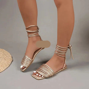 ELA #1 Summer Ankle Strap Casual Flat Open Toe Sandals
