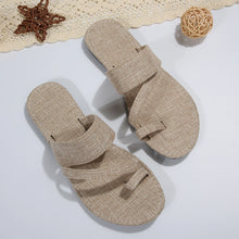 Laden Sie das Bild in den Galerie-Viewer, AKILI Denim Sandals Flat Toe &amp; Fashionable - Bali Lumbung