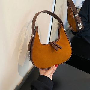 ALLIE Small Shoulder Saddle Clutch Bag Handbag Offers a Timeless, Vintage Look