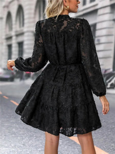 BREE Elegant Flare Sleeves Chiffon Mini Dress