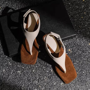 ALIA #2 Women's Sandals feature a Square Toe, Heterotypic Heel, and Buckle Strap