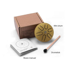 Load image into Gallery viewer, TYMPANUM 3&quot;/6  Tune Tongue Drum - Steel Tongue Drum - Handpan Drum with Drumstick
