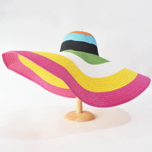 Load image into Gallery viewer, FORTUNA Women&#39;s Foldable Oversized Beach Hat 27&quot; Diameter Wide Brim Summer Sun Hats