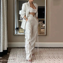 Load image into Gallery viewer, BAE Elegant Two Piece Suit with High Waist Trousers