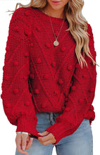 Cargar imagen en el visor de la galería, COSMO Fashionable, Loose-fitting Knitted Sweater with Ball Knit Design