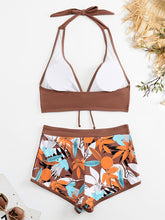 Load image into Gallery viewer, JINGA Halter Boy Shorts High-Waisted Printed Two-Piece Swimsuit Set