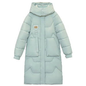 DAWN Warm Puffer Jacket with Down Coat - Long Parka Style