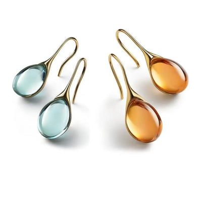 CASSANDRA Luxury Style Earrings with Faux Cat's Eye Stones