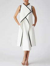 Load image into Gallery viewer, AURORA Elegant Two-Piece Evening Midi Dresses Sleeveless Black/White