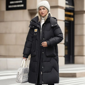 DAWN Warm Puffer Jacket with Down Coat - Long Parka Style