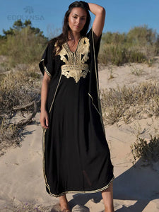 BRIG Kaftan Cover-Up Women Beachwear Swimsuit Cover-ups Bohemian Beach Dress