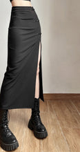 Cargar imagen en el visor de la galería, NICO Midi High Waist Split Side Skirt - Bali Lumbung