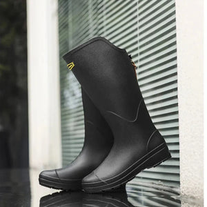 BLYTE #1 Ladies' Waterproof Rain Boots with Anti-Slip Soles & Fashionable Long Tube Design