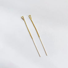 Load image into Gallery viewer, HUMMING Stylish Long Drop Earrings in Silver and Gold Tones, featuring Sparkling Zircon or Crystal Accents