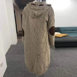 DARA Mid Length Hoodies Long Sleeves Sweater Cardigan Coat
