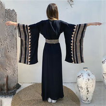 Laden Sie das Bild in den Galerie-Viewer, ALINA Bohemian printed Long Kimono Style Beach Wear Swimwear Cover-Up
