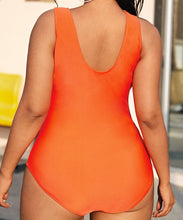 Afbeelding in Gallery-weergave laden, ATHENA Ring-Linked Snakeskin or Solid Cutout Women&#39;s Plus Size One-Piece Swimwear