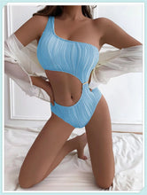 Load image into Gallery viewer, AILANI One Shoulder Cut Out Textured Swimsuit - Bali Lumbung