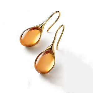 CASSANDRA Luxury Style Earrings with Faux Cat's Eye Stones