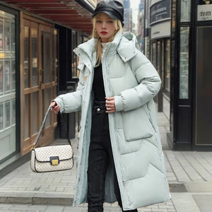 DAWN Warm Puffer Jacket with Down Coat - Long Parka Style