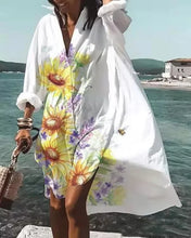 Afbeelding in Gallery-weergave laden, NOE Swimwear Cover-Up in Shirt Dress Style for Plus Size Women (S-5XL)