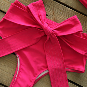RURIA Women's Bandeau Push-up Padded Bra Bikini Set Swimsuit