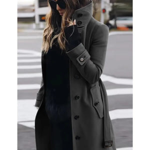 RITA Single Breasted Coat: Warm and Stylish Outerwear for Autumn and Winter