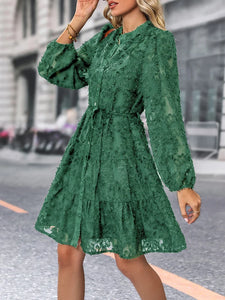 BREE Elegant Flare Sleeves Chiffon Mini Dress