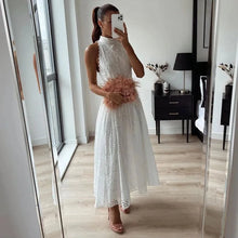 Load image into Gallery viewer, ROXY Elegant Fashion Female Lace Midi Dress with High Collar - Bali Lumbung