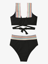 Indlæs billede til gallerivisning MALANA Women&#39;s Swimwear: High-Waisted Elastic ZigZag Shirred Bikini with Back Strap - Bali Lumbung