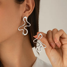 Load image into Gallery viewer, OKIOL Metal Stud Earrings with Irregular Hollow Design