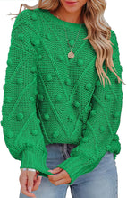 Cargar imagen en el visor de la galería, COSMO Fashionable, Loose-fitting Knitted Sweater with Ball Knit Design