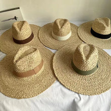 Cargar imagen en el visor de la galería, TRIXI Expertly Crafted Summer Hat with a Wide Brim and Made with Raffia