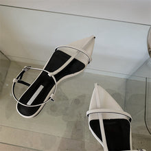 Cargar imagen en el visor de la galería, ESSY Ladies Pointed Toe Ankle Buckle Flat Sandals