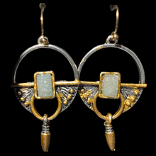 Load image into Gallery viewer, DORIE Vintage Boho Round Silver Drop Earrings - Bali Lumbung