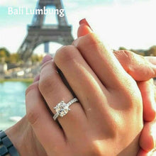 Indlæs billede til gallerivisning GISELLE Crystal Ring for Women Engagement Round Shape Ring - Bali Lumbung