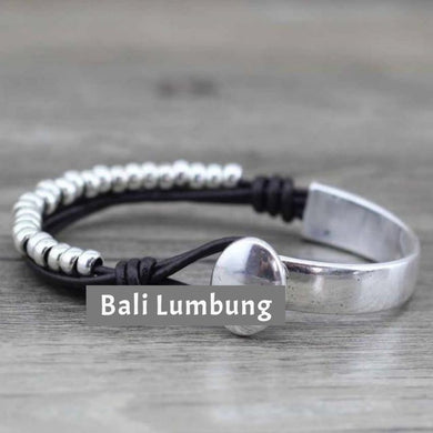 RILEY Unique Bangles mixed Leather and Alloy - Bali Lumbung