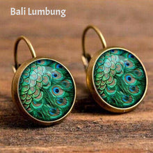 Cargar imagen en el visor de la galería, CASSANDRA Vintage Boho Jewelry Stud Earrings For Women Geometric Pattern - Bali Lumbung