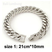 Indlæs billede til gallerivisning BEN Classic Sterling Steel Chromium Nickel Chain Bracelet - Bali Lumbung