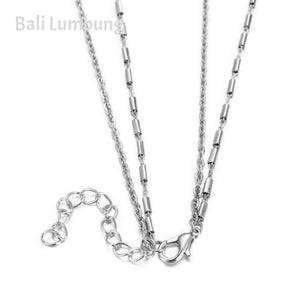 HOLLY Crystal Cross Necklaces Pendants Boho Double Layered Necklace - Bali Lumbung
