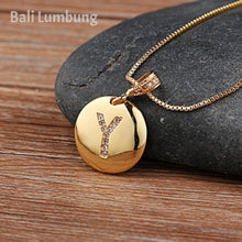 Laden Sie das Bild in den Galerie-Viewer, ISLA Initial Letter Necklace Gold 26 Letters Pendants - Bali Lumbung