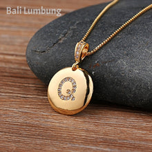 Load image into Gallery viewer, ISLA Initial Letter Necklace Gold 26 Letters Pendants - Bali Lumbung